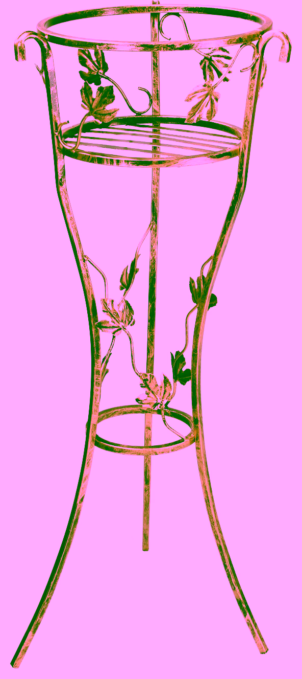 1-pot plant stand with leaves Model 249A