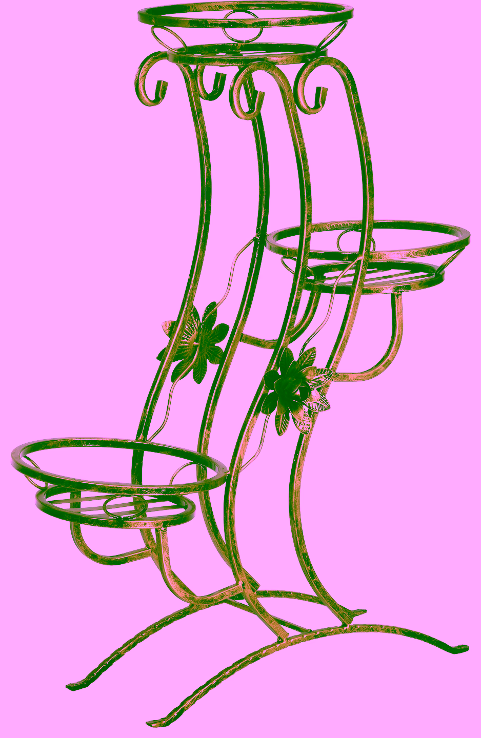 3-pot plant stand Model 198A