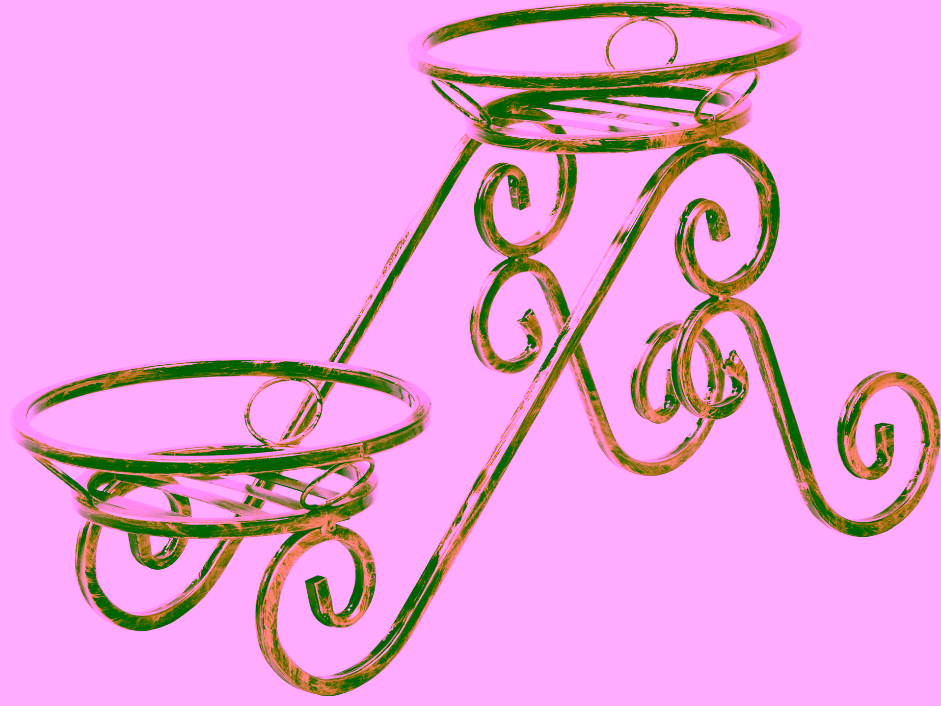 2-pot plant stand Model 125