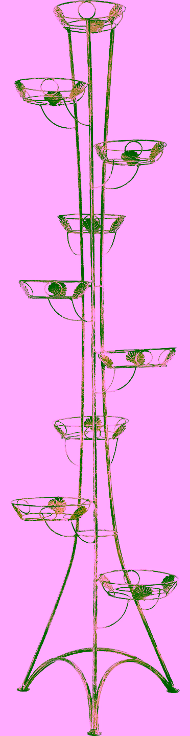 9-pot column plant stand Model 131B
