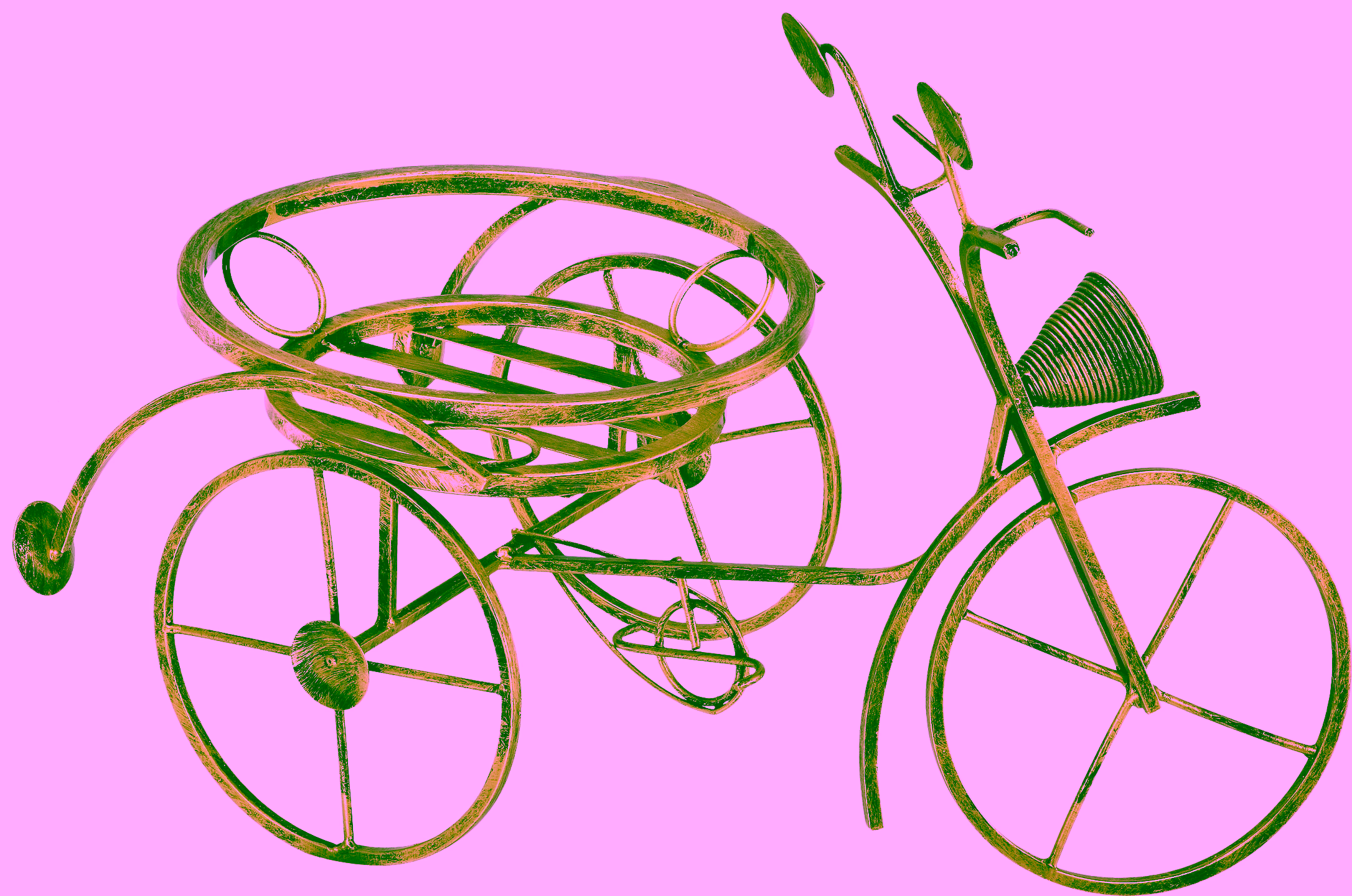 Small bicycle-shaped plant stand Model 134
