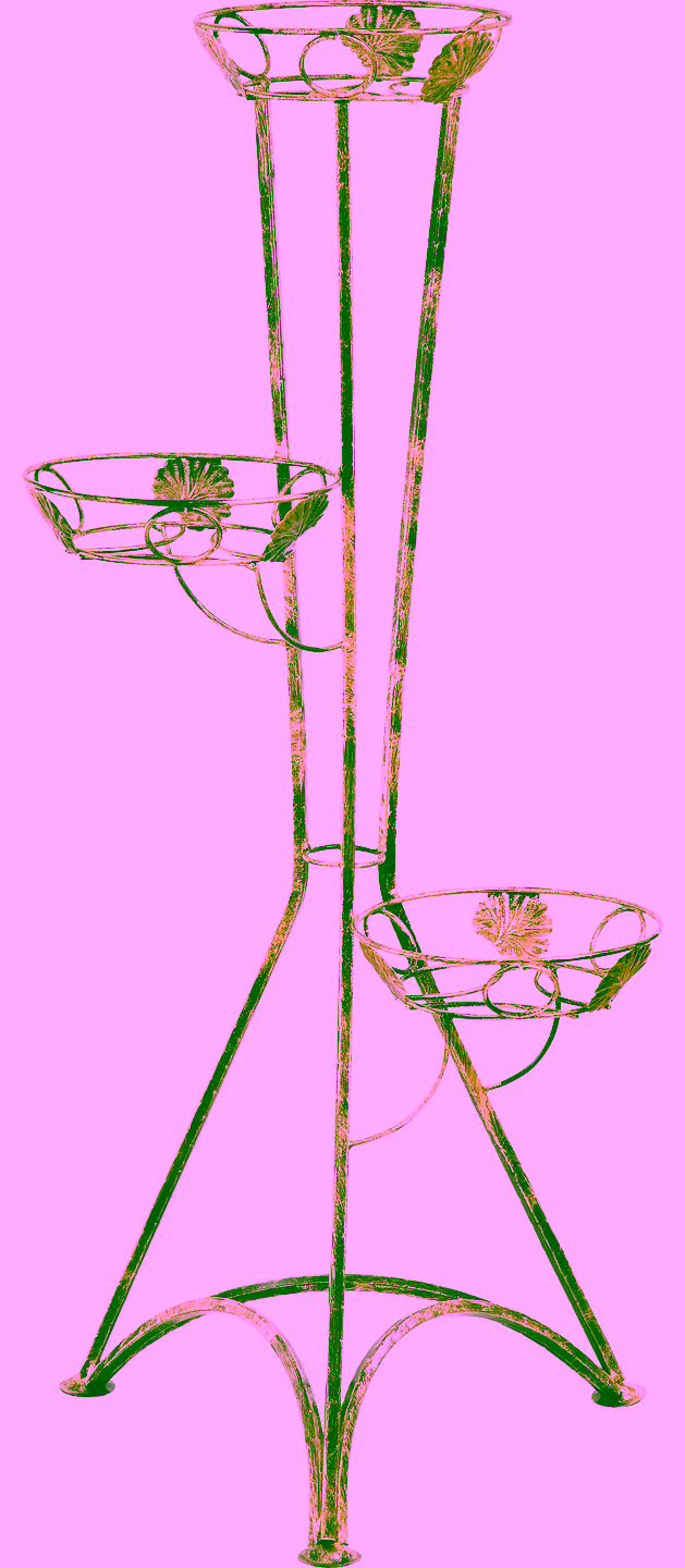 3-pot column plant stand Model 129