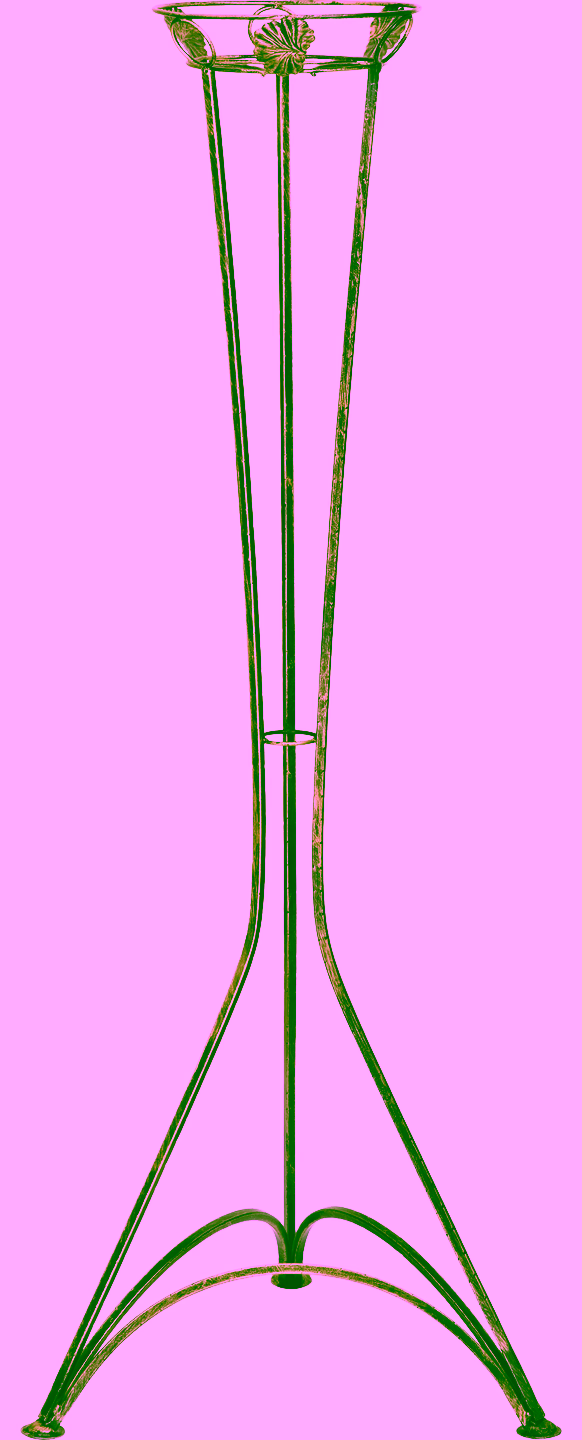 Tall 1-pot column plant stand Model 129B