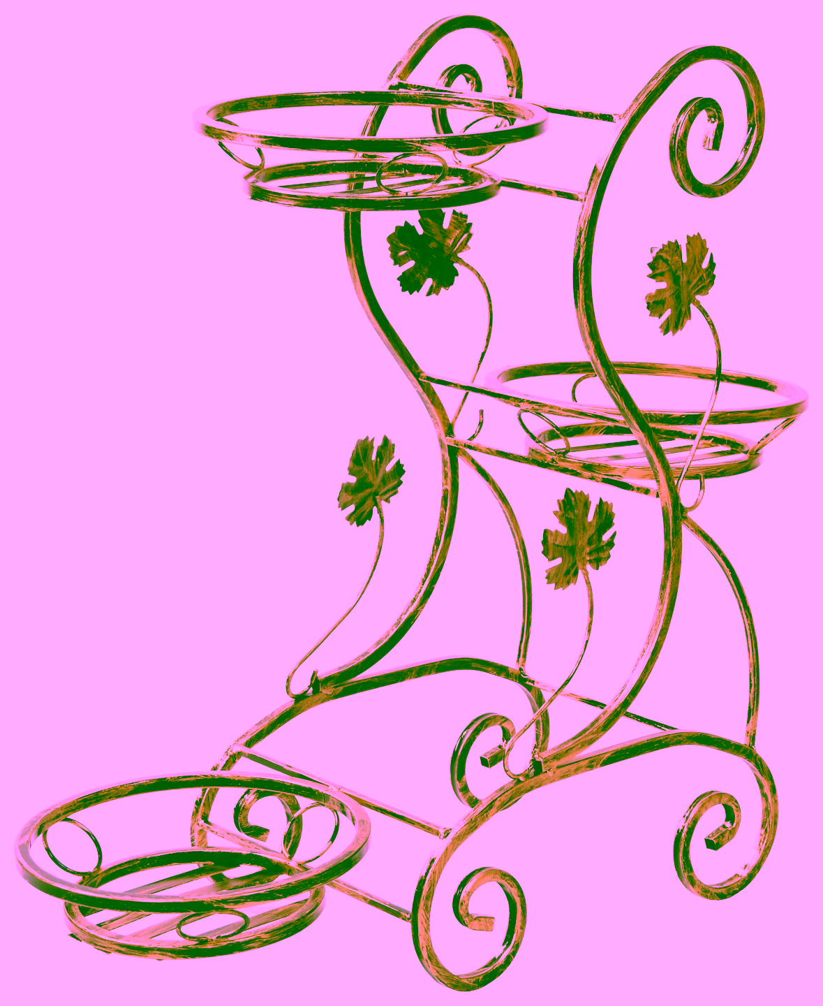 3-pot plant stand Model 172