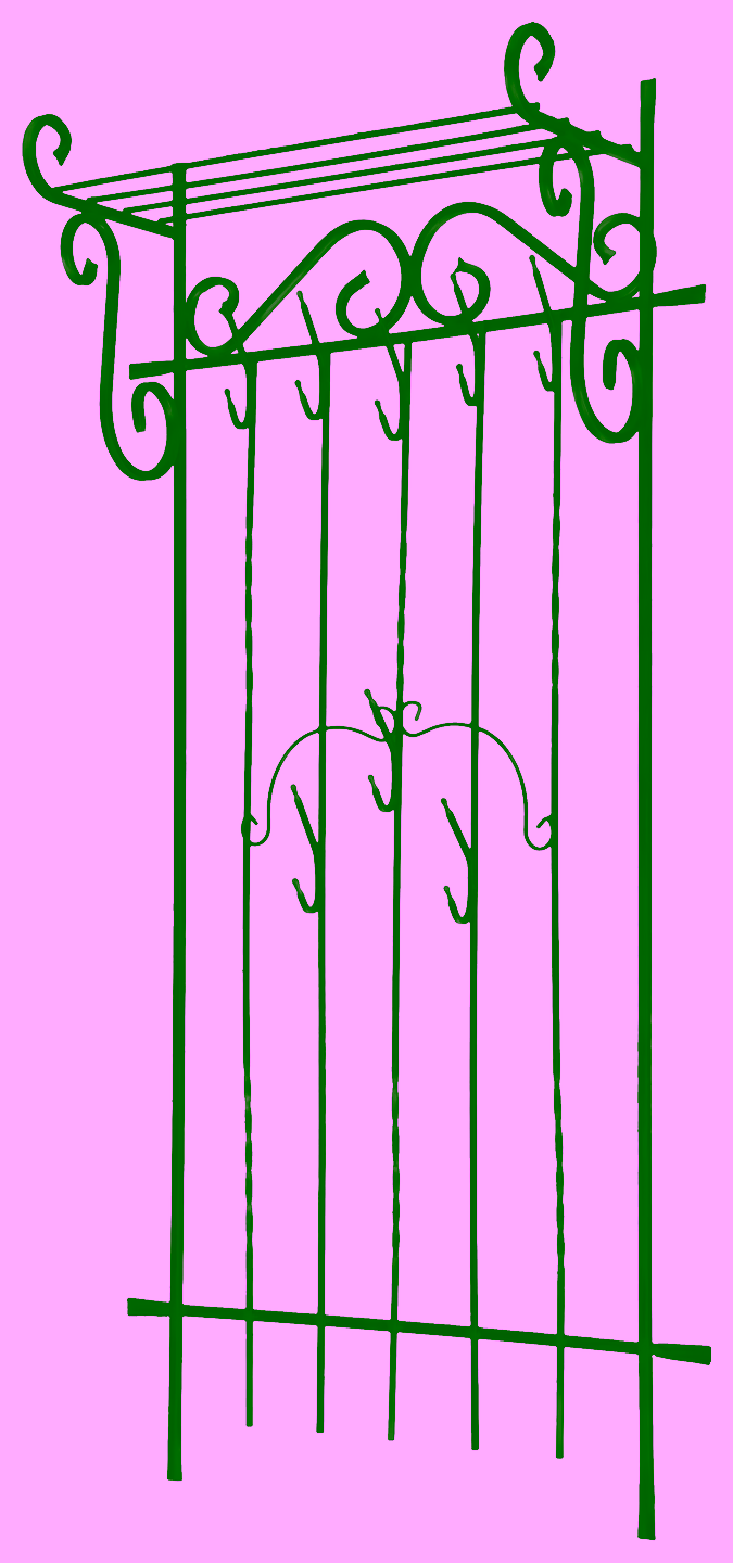Wall mounted coat rack Model 196